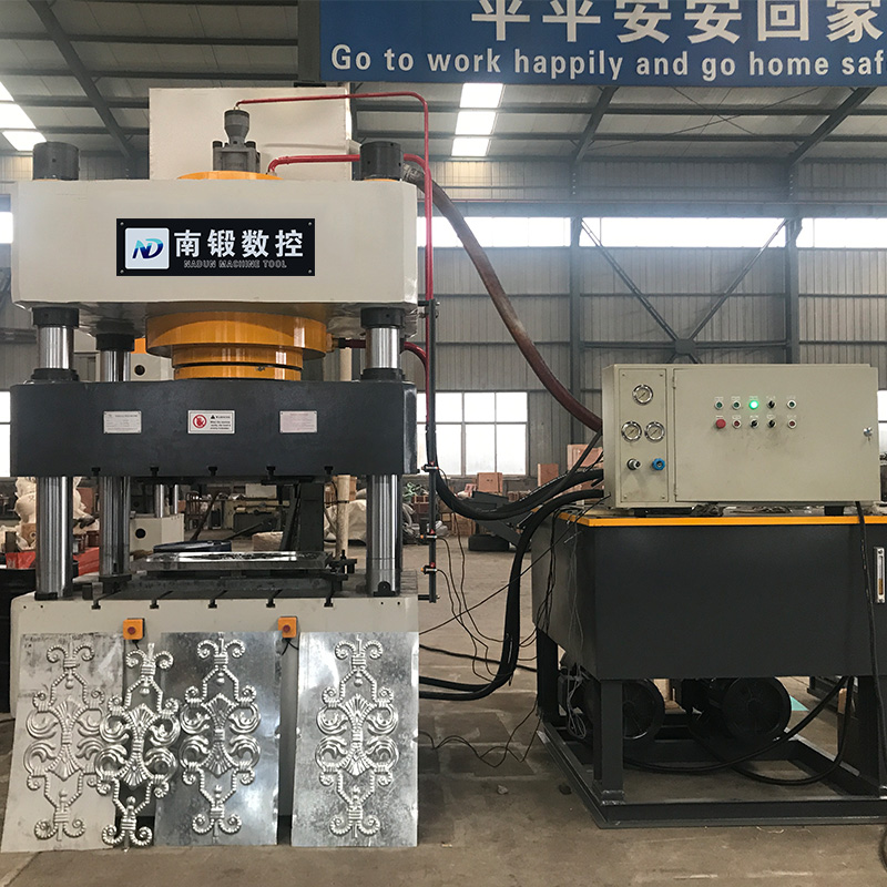 500噸壓花成型油壓機(jī)四柱油壓機(jī)試機(jī)視頻