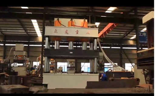 1200噸三缸四柱液壓機(jī)玻璃鋼熱壓成型油壓機(jī)試機(jī)視頻